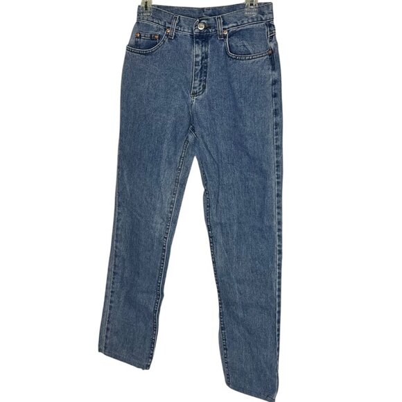 Vintage Riveted Lee Women's 9 Med High Rise Mom Jeans Classic 90s Casual‎ Denim - Picture 1 of 7